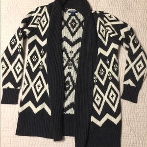 Charcoal and cream warm cardigan